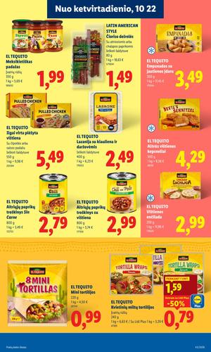 LIDL maisto akcijų leidinys nuo spalio 19 d.