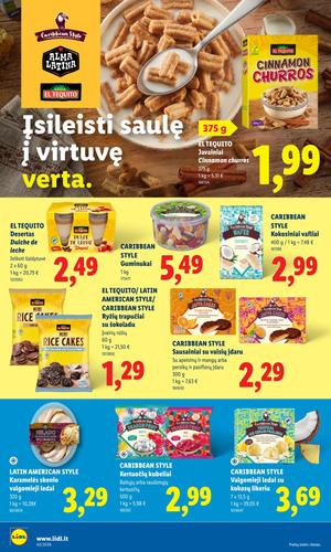 LIDL maisto akcijų leidinys nuo spalio 19 d.