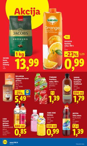 LIDL maisto akcijų leidinys nuo spalio 19 d.