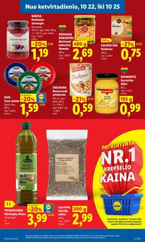 LIDL maisto akcijų leidinys nuo spalio 19 d.