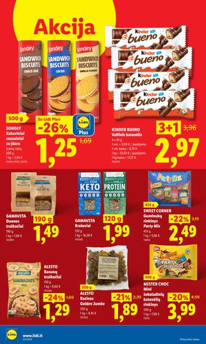 LIDL maisto akcijų leidinys nuo spalio 19 d.