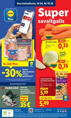 LIDL maisto akcijų leidinys nuo spalio 19 d.