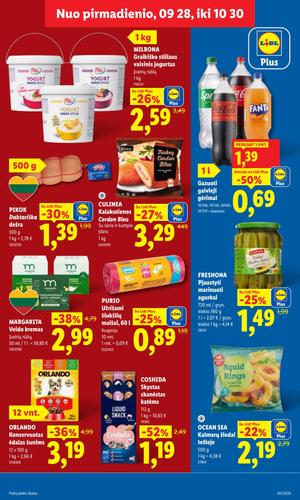 LIDL maisto akcijų leidinys nuo rugsėjo 28 d.