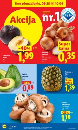 LIDL maisto akcijų leidinys nuo rugsėjo 28 d.
