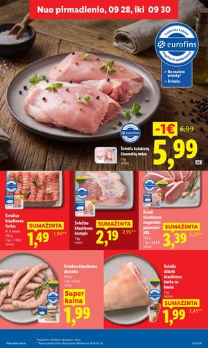 LIDL maisto akcijų leidinys nuo rugsėjo 28 d.