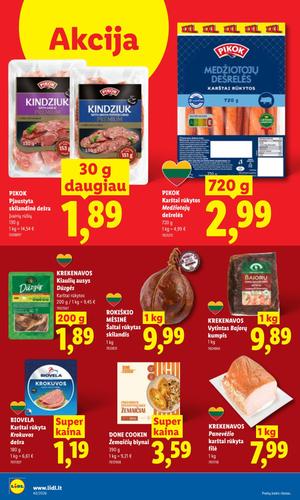 LIDL maisto akcijų leidinys nuo rugsėjo 28 d.