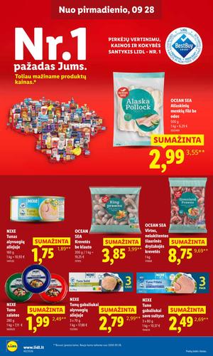 LIDL maisto akcijų leidinys nuo rugsėjo 28 d.