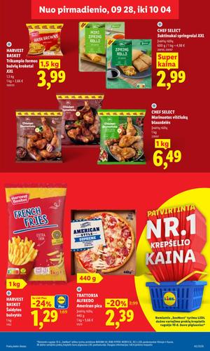 LIDL maisto akcijų leidinys nuo rugsėjo 28 d.