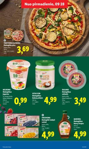 LIDL maisto akcijų leidinys nuo rugsėjo 28 d.