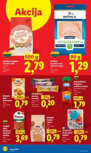 LIDL maisto akcijų leidinys nuo rugsėjo 28 d.