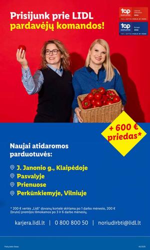 LIDL maisto akcijų leidinys nuo rugsėjo 28 d.