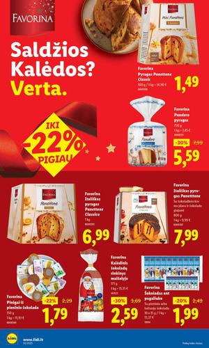 LIDL maisto akcijų leidinys nuo gruodžio 8 d.