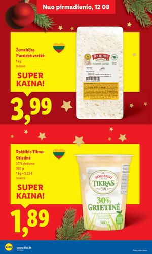 LIDL maisto akcijų leidinys nuo gruodžio 8 d.