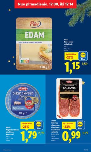 LIDL maisto akcijų leidinys nuo gruodžio 8 d.