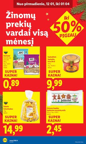 LIDL maisto akcijų leidinys nuo gruodžio 8 d.