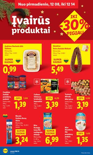 LIDL maisto akcijų leidinys nuo gruodžio 8 d.