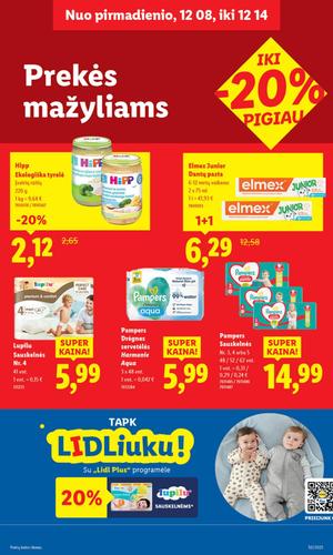 LIDL maisto akcijų leidinys nuo gruodžio 8 d.