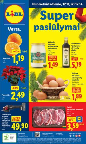 LIDL maisto akcijų leidinys nuo gruodžio 8 d.