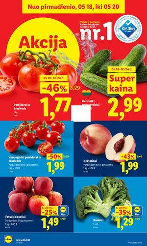 LIDL maisto akcijų leidinys nuo gegužės 18 d.
