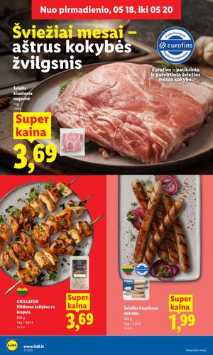 LIDL maisto akcijų leidinys nuo gegužės 18 d.