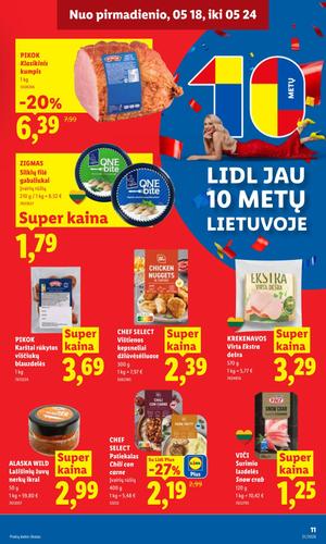 LIDL maisto akcijų leidinys nuo gegužės 18 d.