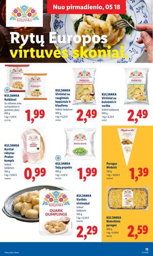 LIDL maisto akcijų leidinys nuo gegužės 18 d.