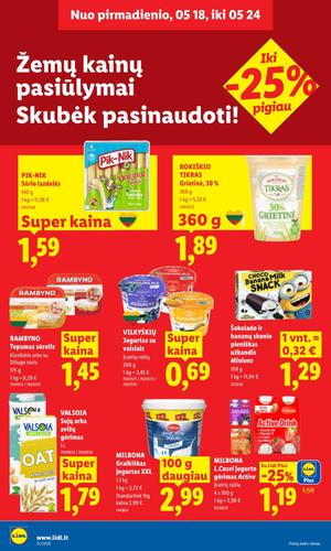 LIDL maisto akcijų leidinys nuo gegužės 18 d.