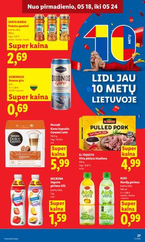 LIDL maisto akcijų leidinys nuo gegužės 18 d.