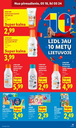 LIDL maisto akcijų leidinys nuo gegužės 18 d.