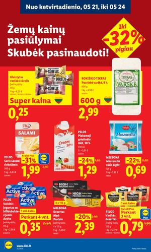 LIDL maisto akcijų leidinys nuo gegužės 18 d.
