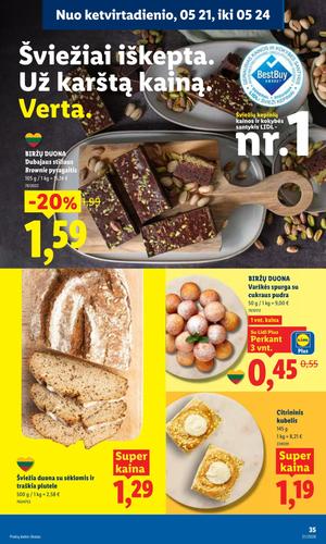 LIDL maisto akcijų leidinys nuo gegužės 18 d.