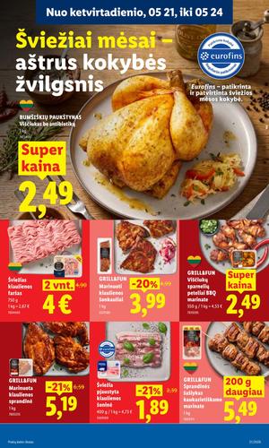 LIDL maisto akcijų leidinys nuo gegužės 18 d.