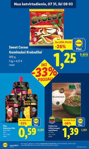 LIDL maisto akcijų leidinys nuo ketvirtadienio, liepos 31 d.