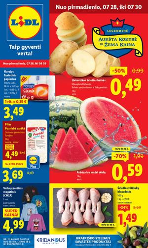 LIDL maisto akcijų leidinys nuo ketvirtadienio, liepos 31 d.