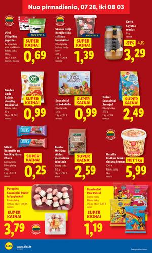 LIDL maisto akcijų leidinys nuo ketvirtadienio, liepos 31 d.