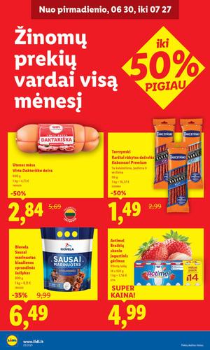 LIDL maisto akcijų leidinys nuo ketvirtadienio, liepos 17 d.