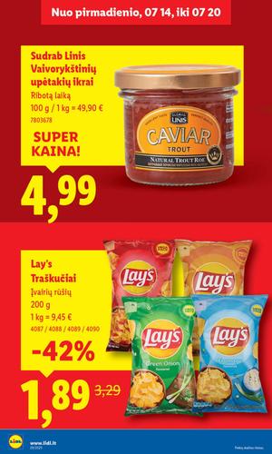 LIDL maisto akcijų leidinys nuo ketvirtadienio, liepos 17 d.