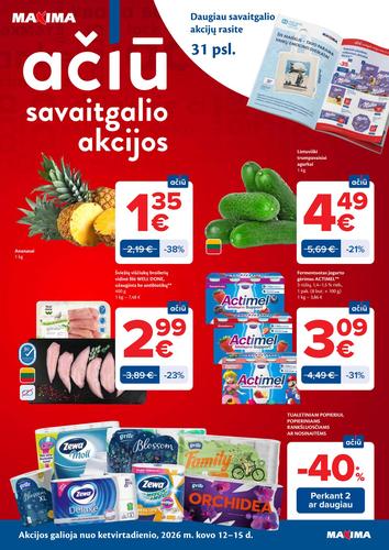 MAXIMA akcijų leidinys "AČIŪ akcijų  Nr. 11" nuo kovo 10 d.