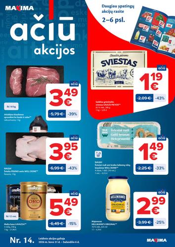 MAXIMA akcijų leidinys "AČIŪ akcijų  Nr. 14" nuo kovo 31 d.