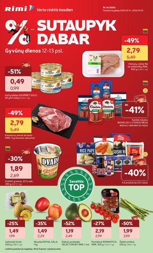 RIMI akcijų leidinys Nr. 16 nuo balandžio 14 d.