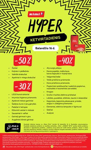 RIMI akcijų leidinys Nr. 16 nuo balandžio 14 d.
