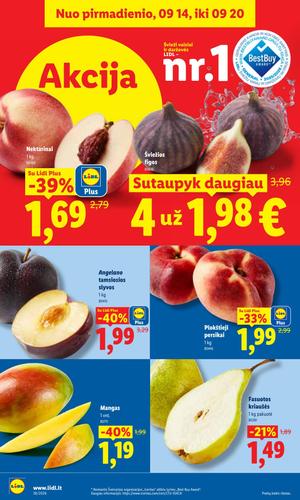 LIDL maisto akcijų leidinys nuo rugsėjo 14 d.