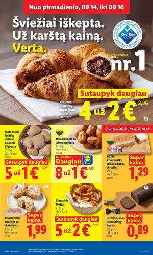 LIDL maisto akcijų leidinys nuo rugsėjo 14 d.