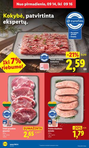 LIDL maisto akcijų leidinys nuo rugsėjo 14 d.