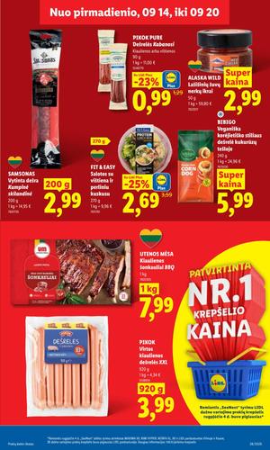 LIDL maisto akcijų leidinys nuo rugsėjo 14 d.