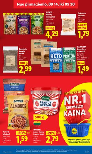 LIDL maisto akcijų leidinys nuo rugsėjo 14 d.
