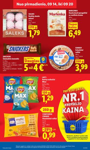 LIDL maisto akcijų leidinys nuo rugsėjo 14 d.