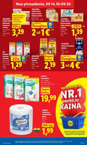 LIDL maisto akcijų leidinys nuo rugsėjo 14 d.
