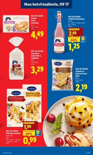 LIDL maisto akcijų leidinys nuo rugsėjo 14 d.