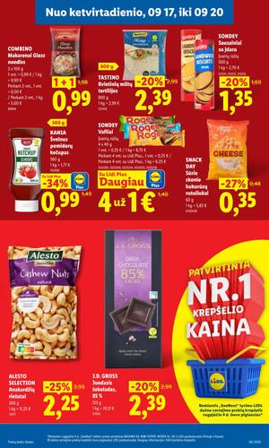 LIDL maisto akcijų leidinys nuo rugsėjo 14 d.